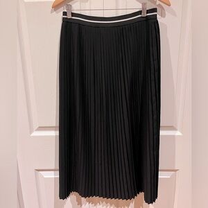 Sigrid Olsen Black Pleated Midi Skirt for Work